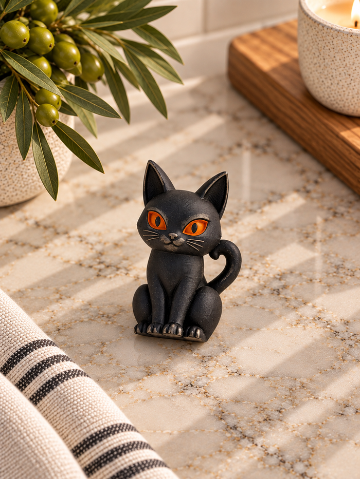 Black Cat Magnet